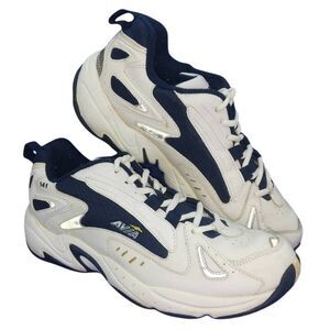 AVIA 141 Men's White and Blue Athletic Sneakers - Size: 8 1/2
